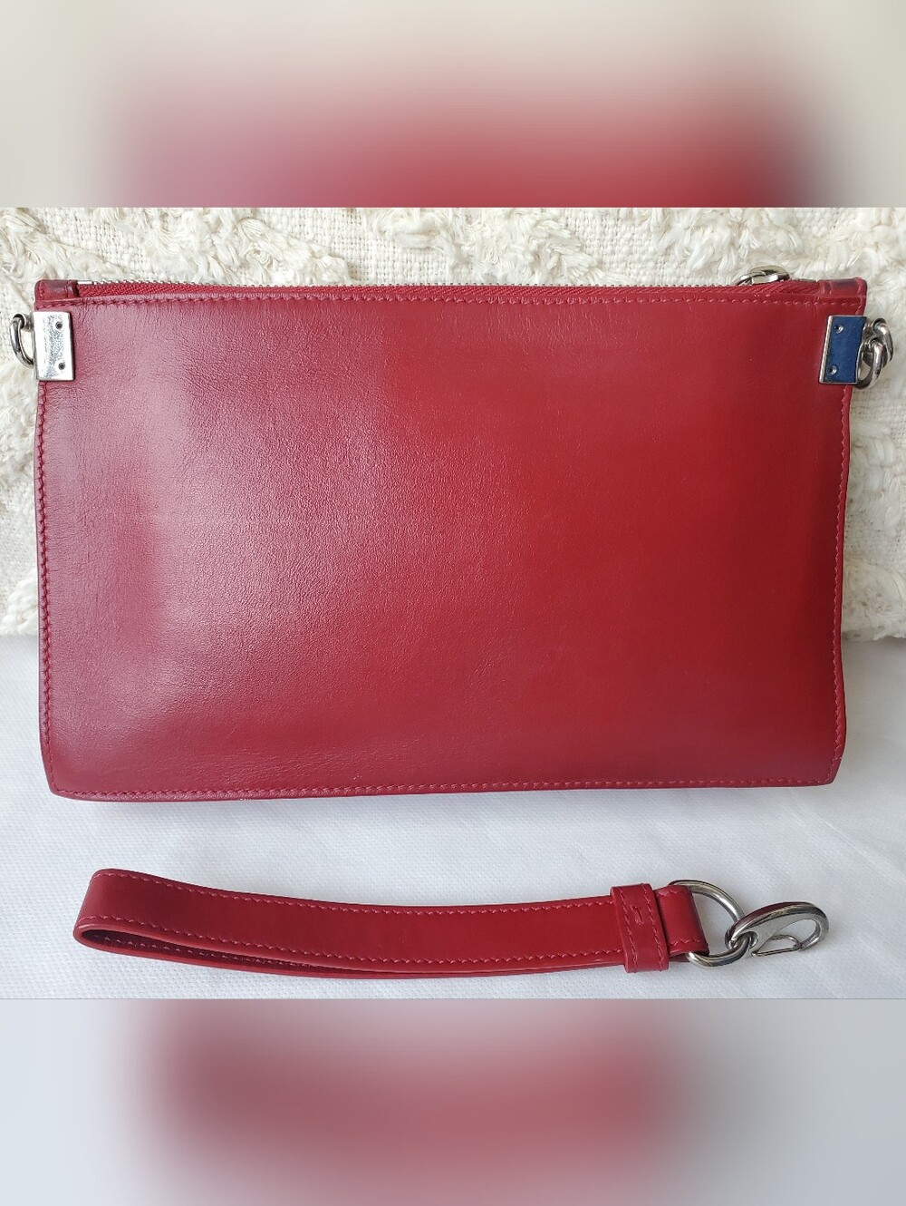 Versace Red Crystal-Embellished Wristlet Clutch - Picture 3 of 16